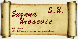 Suzana Urošević vizit kartica